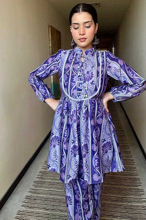 Purple Fusion Kurta Set
